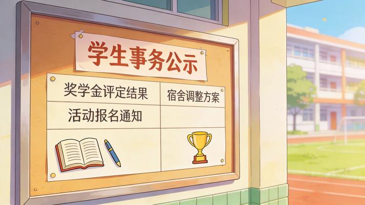 学生事务公示场景 学生事务公示场景