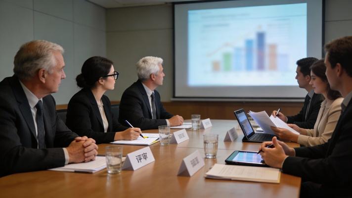 评委聆听答辩 评委聆听答辩