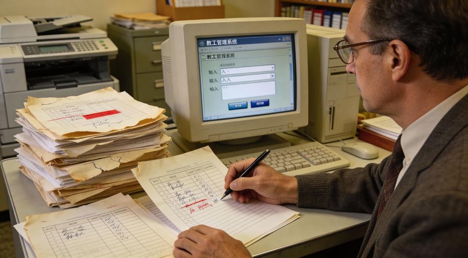 早期纸质表格与系统界面