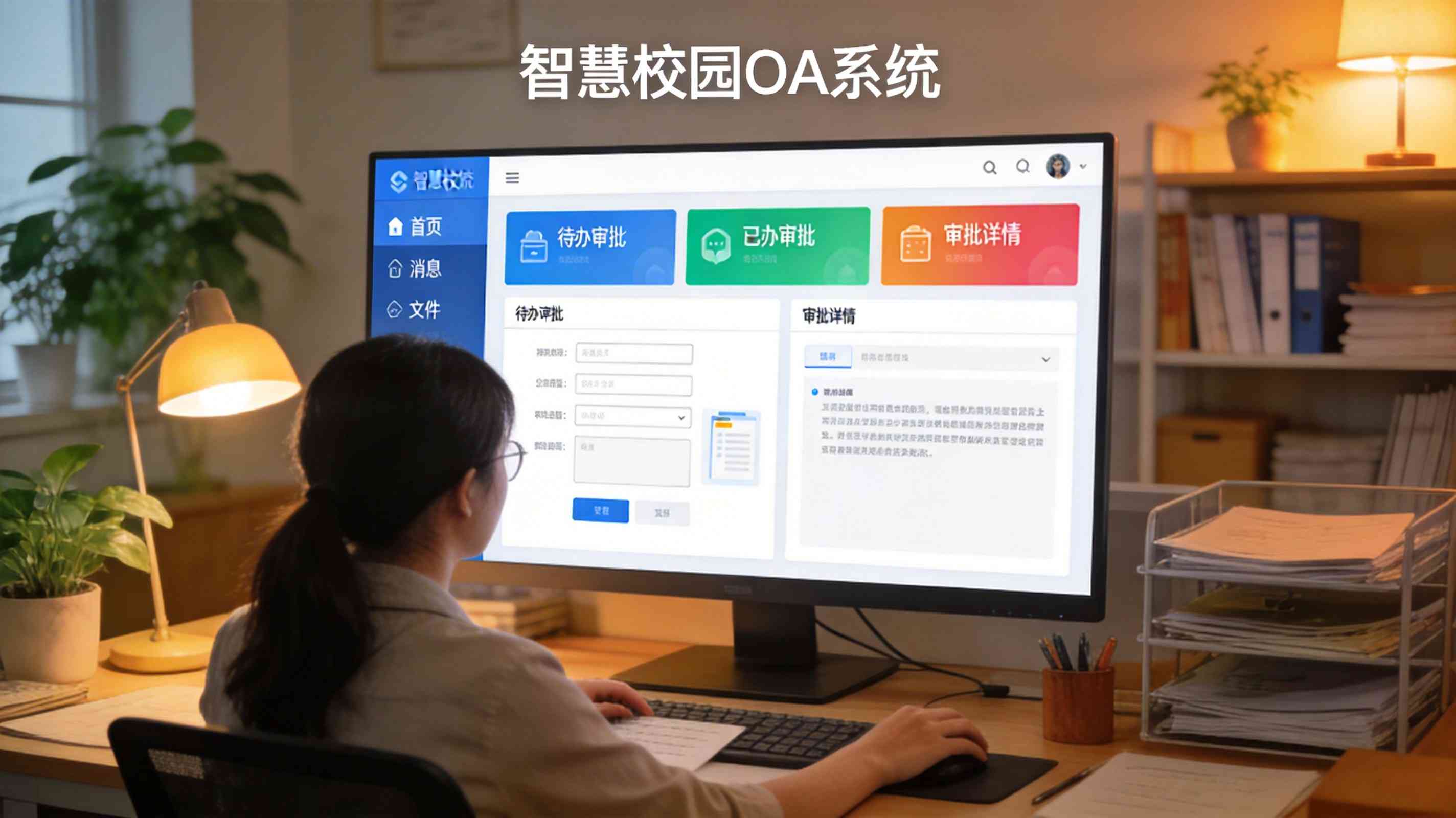 智慧校园OA系统界面