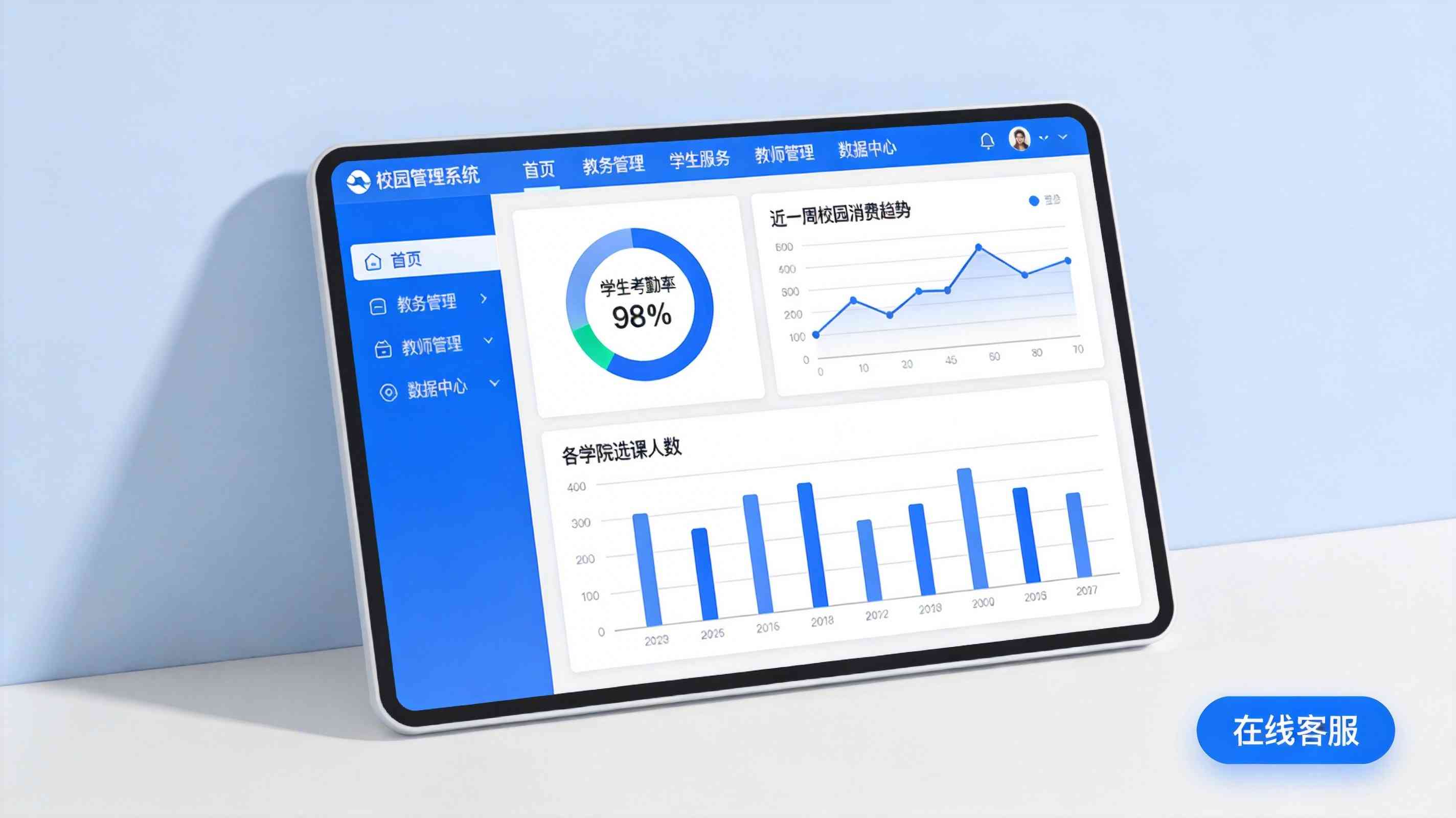 智慧校园数字化平台界面