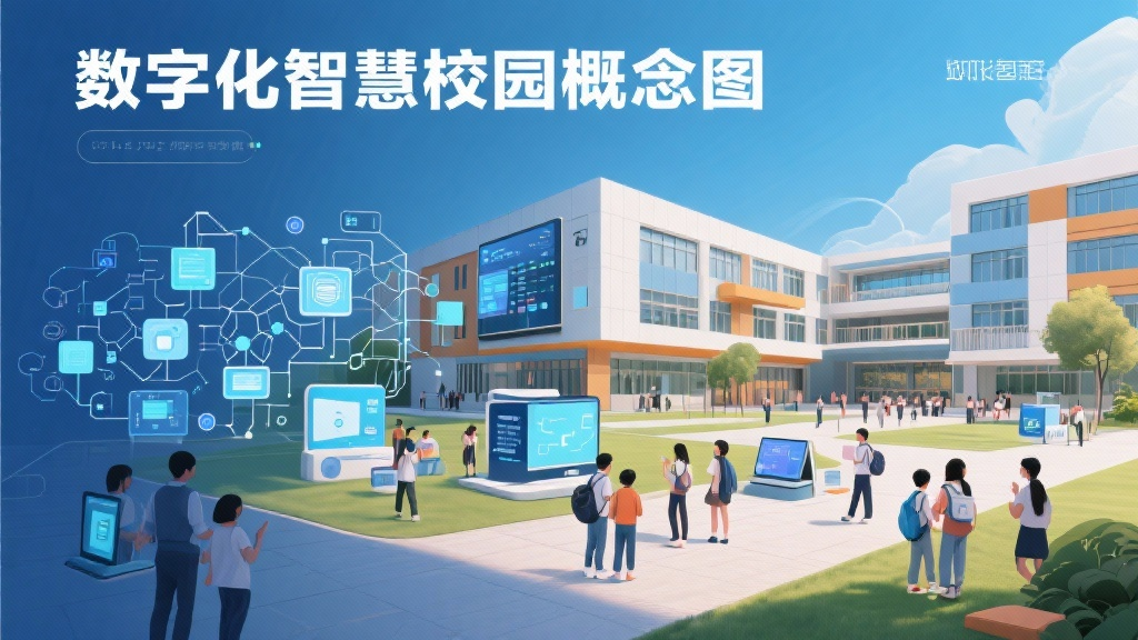 数字化智慧校园概念图 数字化智慧校园概念图