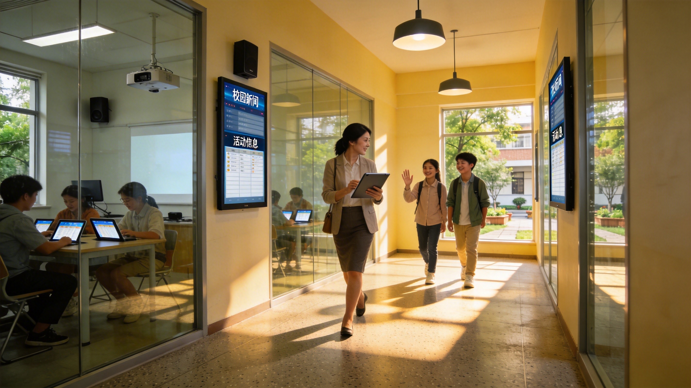 智慧校园走廊环境